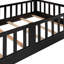 Lit simple au-dessus d'un lit superposé avec glissade, solution peu encombrante, fabrication-1110366352