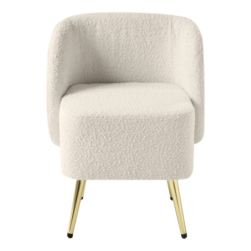 Chyenne Vanity Chair, Cream Polyester Blend