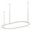 Cabine de douche ovale en laiton 60 "avec supports de plafond 60"