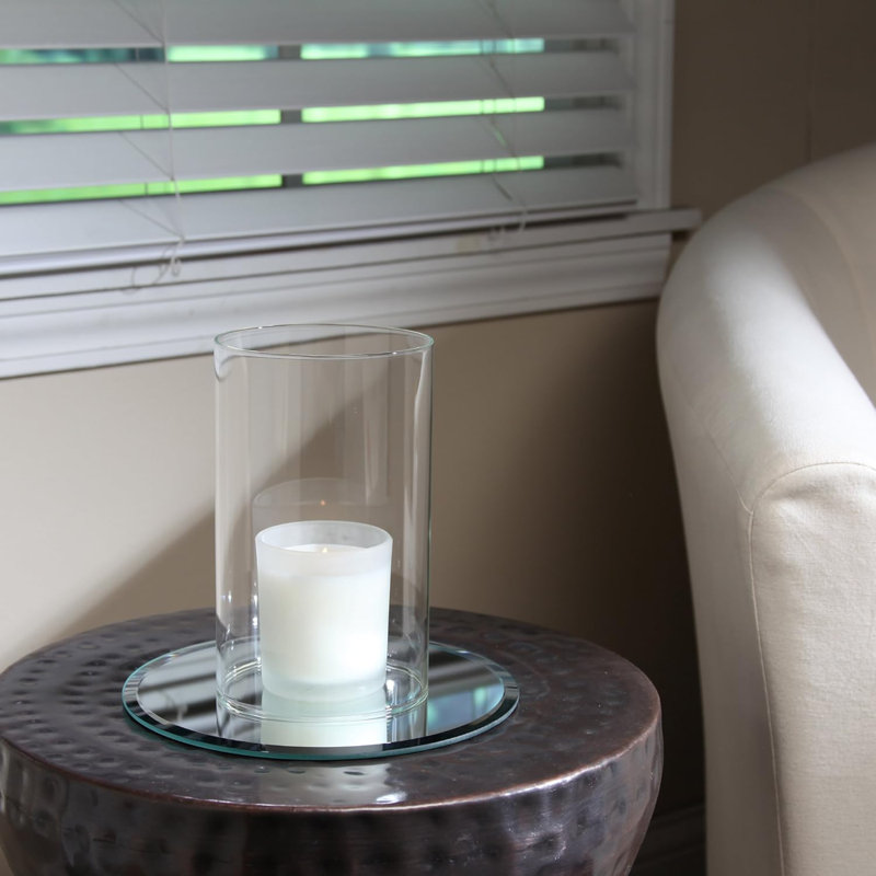 Ensemble de 2 porte-bougies en verre transparent Hosley de 7 po de hauteur, porte-bougie cylindrique, tube de cheminée, abat-jour ouvert pour la décoration de fête de mariage.