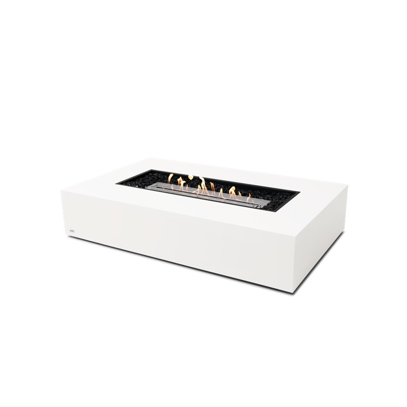 Foyer en pierre Wharf, H 13 po x l 65 po x P 39 po, Brûleur bioéthanol, OS (blanc)