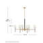 Saunders 45" Six-Light Shaded Linear Chandelier