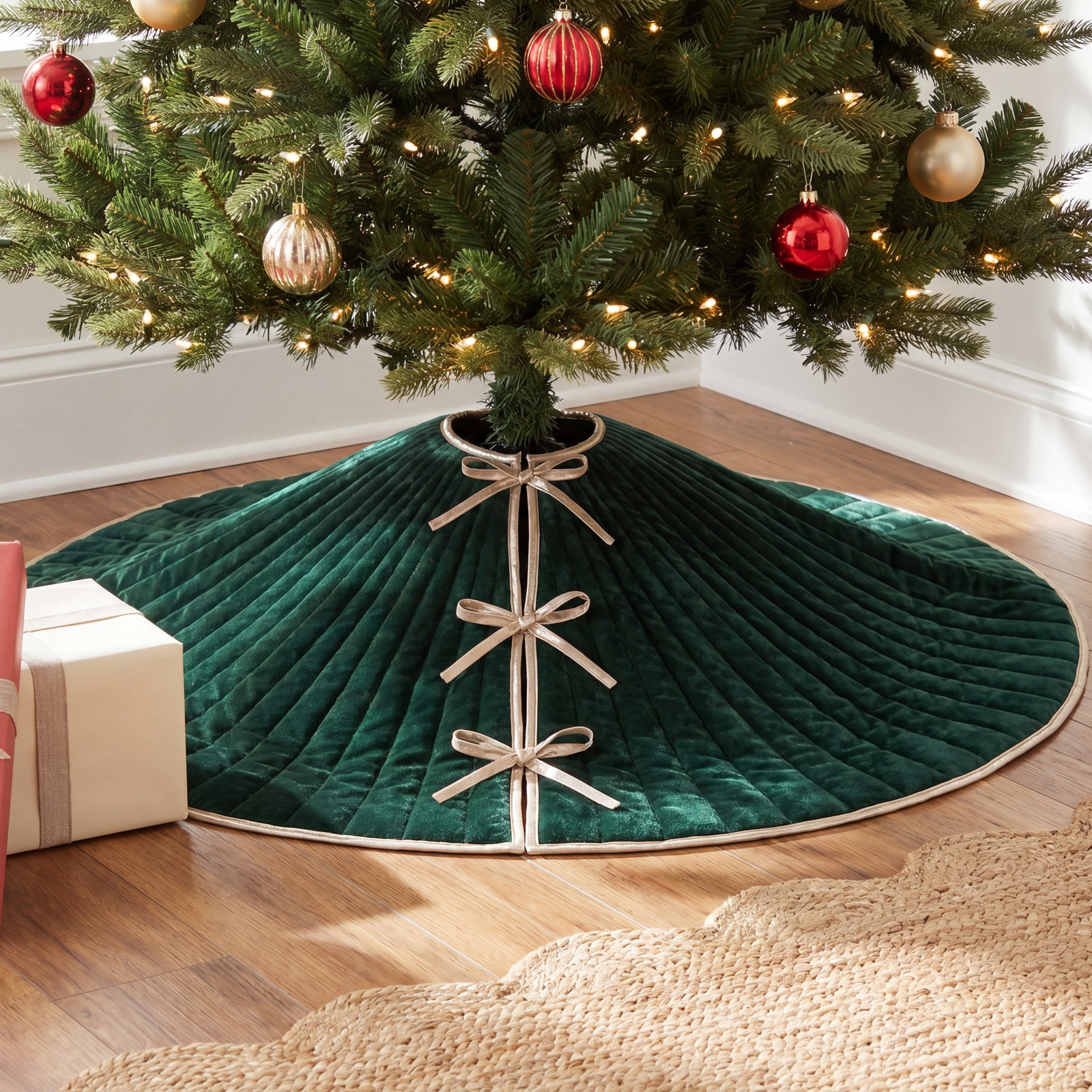 Velvet Embroidered Tree Skirt