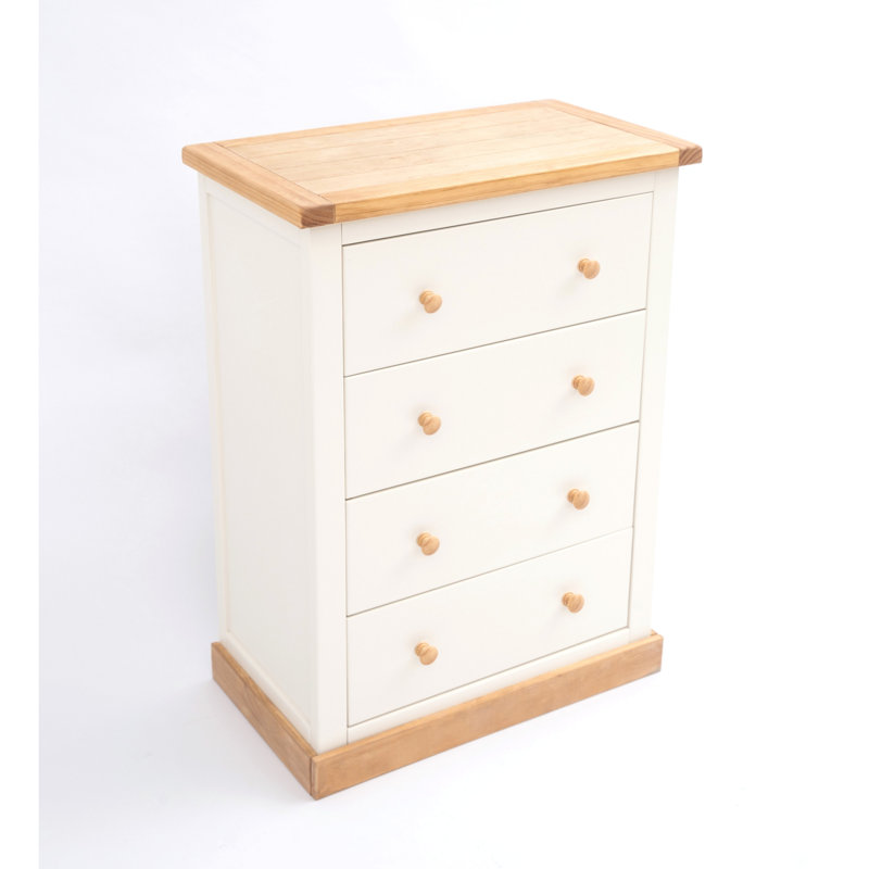 70 cm W Chest of 4 Drawers, White