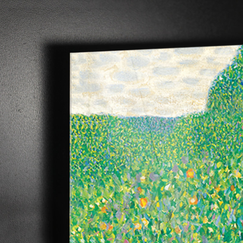 Blooming Poppies by Gustav Klimt - Unframed Graphic Art on Glass, 65cm H x 65cm W