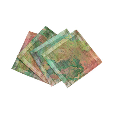 Serviettes de cocktail en satin de coton aquarelle Darling