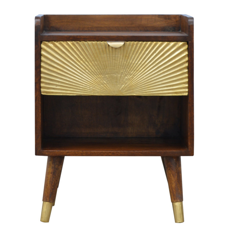 Cotreau 45cm W Solid Wood Bedside Table