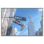 "Sneaker Hanging Crossroad", impression sur toile encadrée par Art Remedy, cadre doré, 45 x 30-742121536-742121525