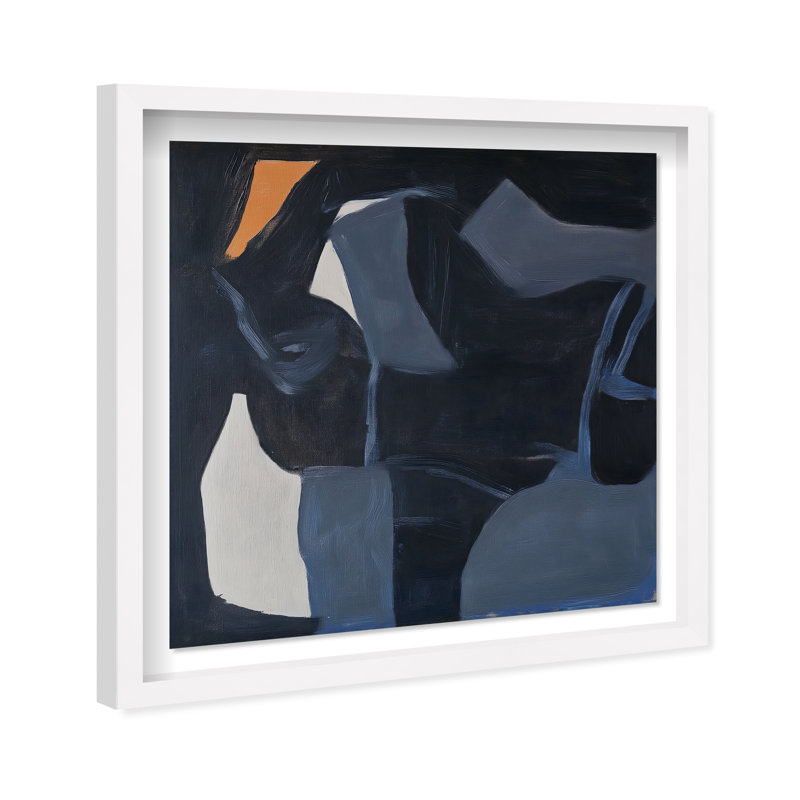 Obscured Voices II Shadowbox Abstract Print by Oliver Gal, Black Frame, 12 x 12, 13.5"H x 13.5"W, White Frame