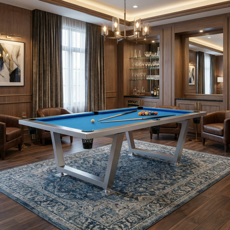 Art Frame Direct 100'' L Pool Table with Leg Levelers