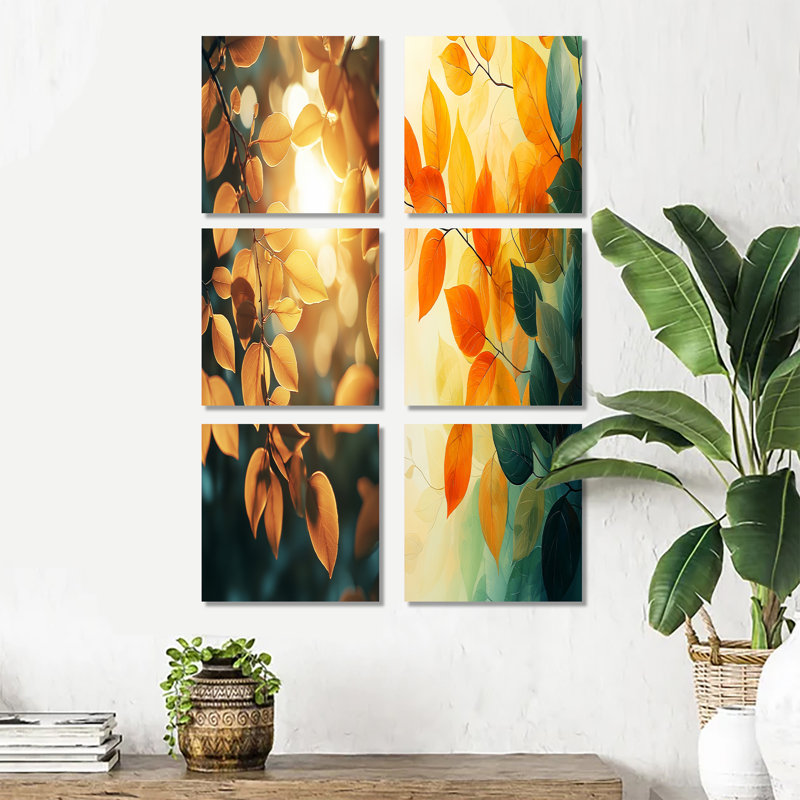 Biskoupky - Ensemble de 6 impressions murales florales, Toile tendue, Ne s’applique pas