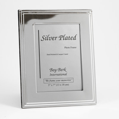 Arguelles Silver Metal Beveled Picture Frame