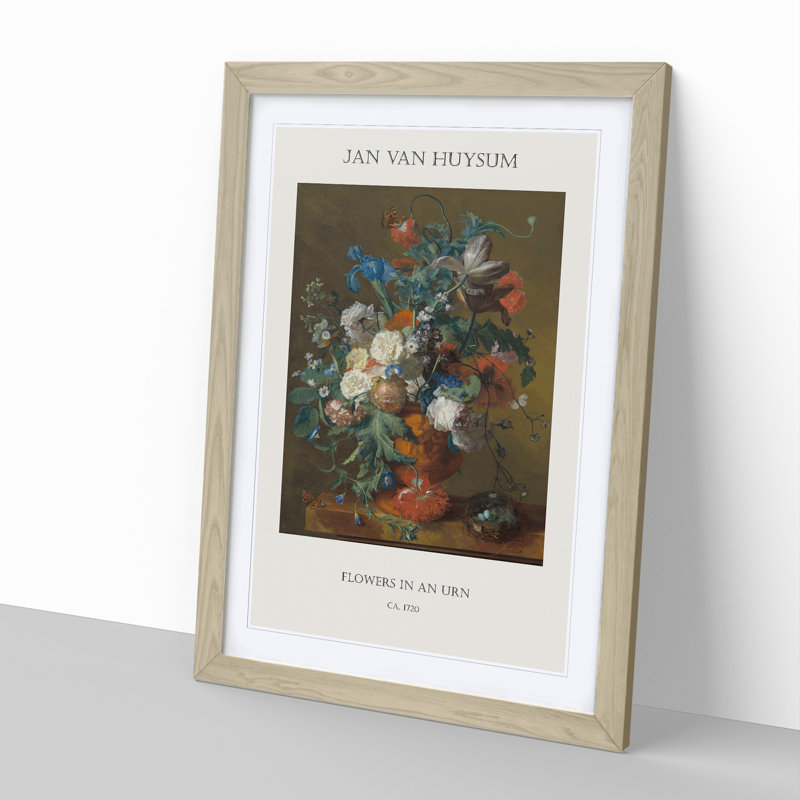 Still Life With Flowers Vol.7 by Jan Van Huysum - Single Picture Frame Print, 65cm H x 48cm W x 2cm D, Oak Framed
