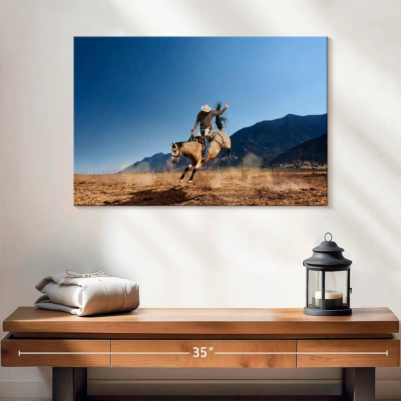 Lelar Western Cowboy, 16" H x 24" W