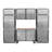 Seville Classics UltraHD 7-Piece Storage Cabinet System with Rolling Workbench, Graphite, 9' Wide