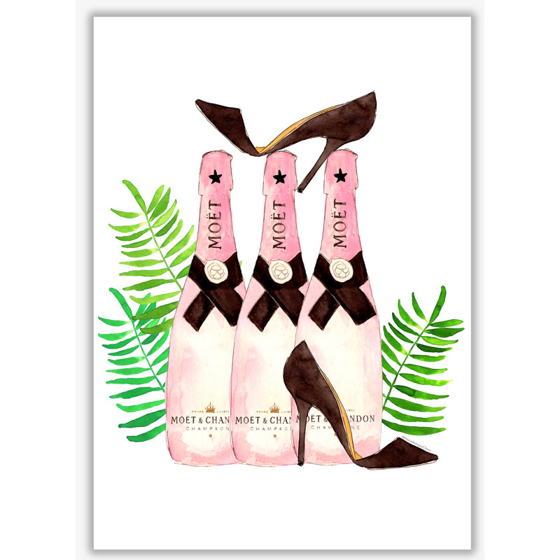 Moet And Heels - Print, No Frame, 29.7 cm H x 21 cm W x 1 cm D