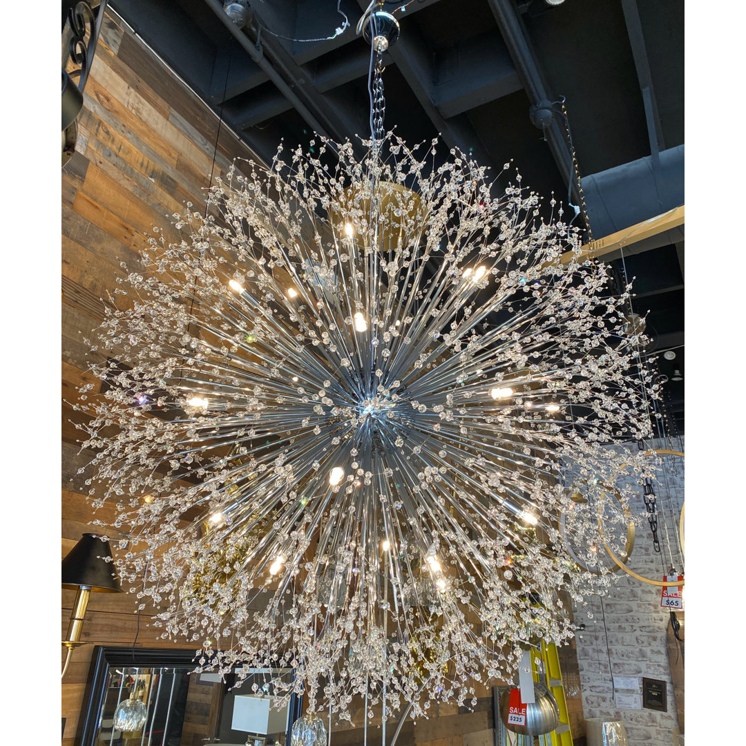Amaleah 24 - Light Sputnik Sphere Chandelier with Crystal Accents Mercer41 