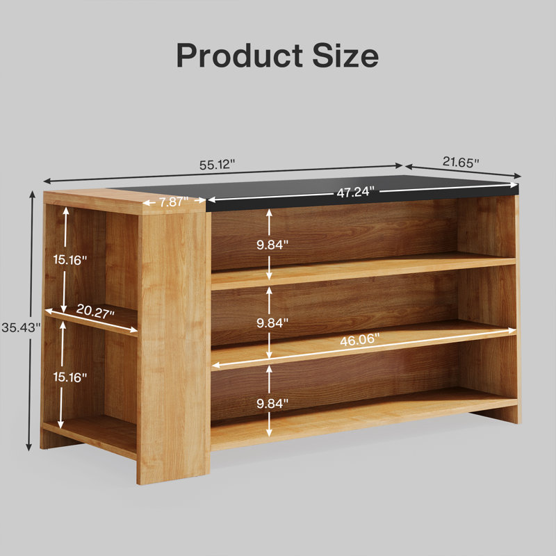 140 cm W Kitchen Island with