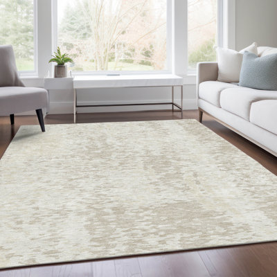 Premium Machine Washable Prisco Ivory Rug