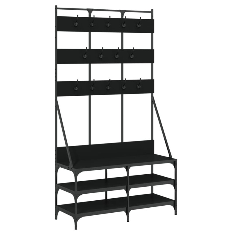 Amileigh 100cm Clothing Rack, Black/Black