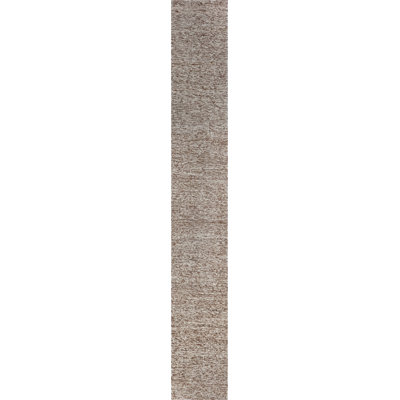 Tapis de couloir en laine à tissage plat 1 pi 8 po x 11 pi 7 po beige / brun