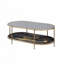 Table basse en verre et champagne