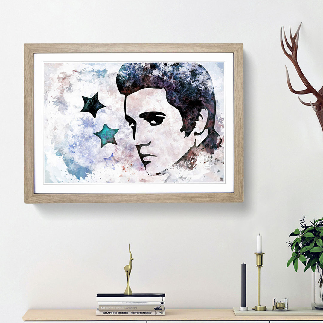 Elvis Presley Stars in Abstract - Picture Frame Painting Print