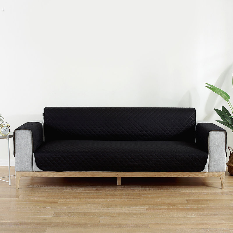 Housse pour canapé 4 places, H 86 po x l 78 po x P 30 po, Noir