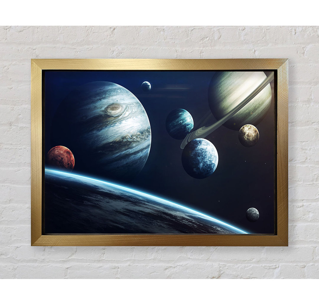 Out In Space Planets - Einzelne Bilderrahmen Kunstdrucke