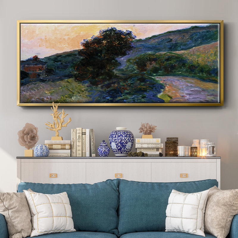 Sunset at Giverny, 1886 - Framed Canvas