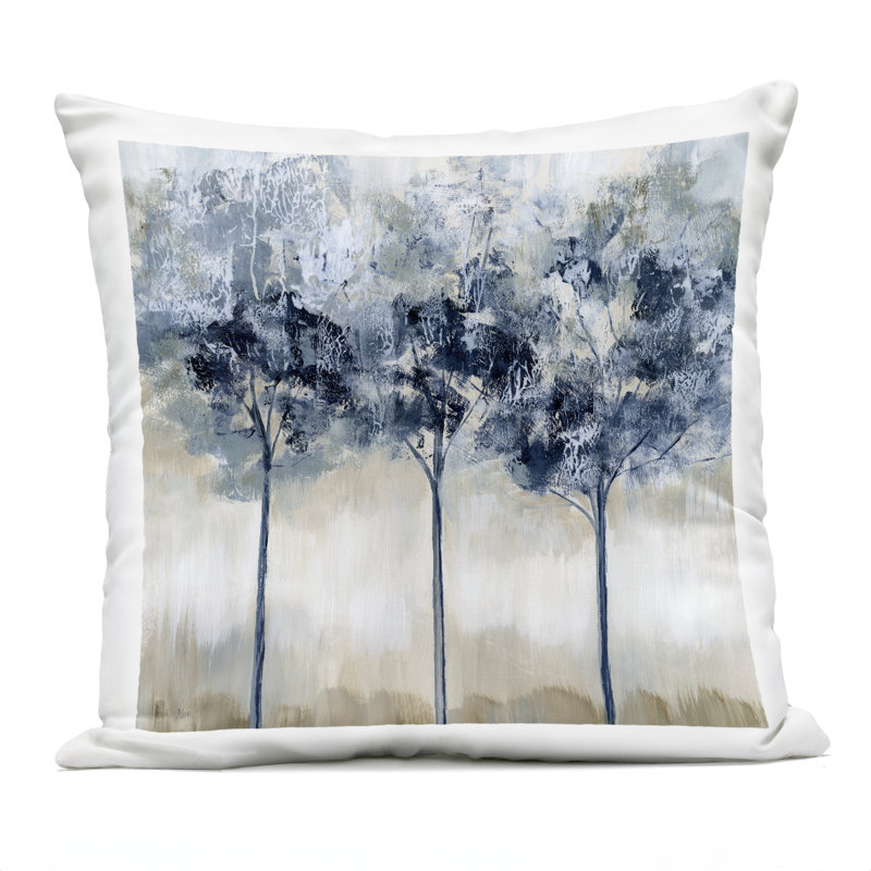 Coussin d'extérieur imprimé Dappled Tree Trio, design par Nan