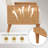 Upholstered Accent Chair With Rattan Arms And Solid Wood Legs-1344288136