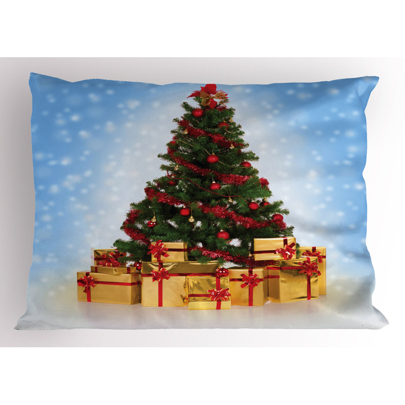 Christmas Fir Tree Microfiber Pillow Sham Set of 2, 26"