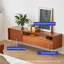 Meuble télé simple en bois massif dans le salon-106890384-106890385