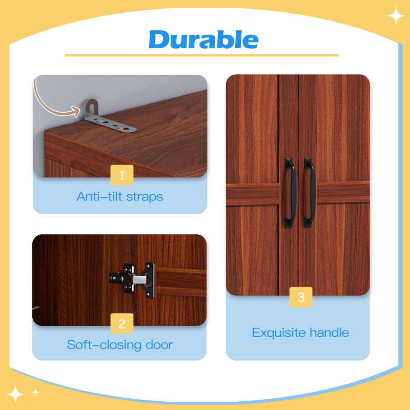 Armoire de rangement de 63 po avec portes et tablettes, armoire de cuisine haute avec 2 portes et 5 tablettes
