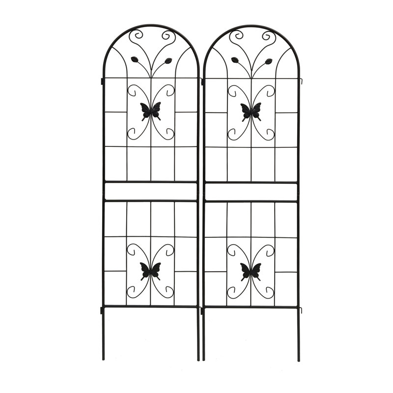 Paquet de 2 treillis de jardin en métal antirouille pour plantes grimpantes, H 71 po x l 40 po x P 0,1 po