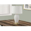Lampe de table, corps en céramique texturée et base en métal doré, ivoire