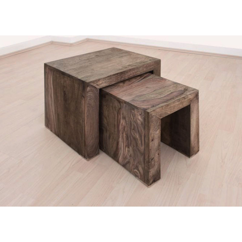 Nature Solid Wood Sled Nesting Tables