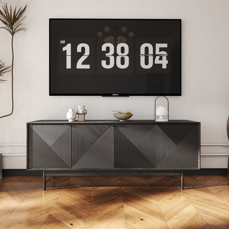 Mid-Century Modern Tv Stand With High Legs For TVs Up To 65"