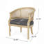Chaise d'appoint en bois d'hévéa gris anthracite