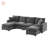 Modular Chenille Sofa with Customizable Seating, Durable Frame, and Comfortable High-Density Foam Cushions
