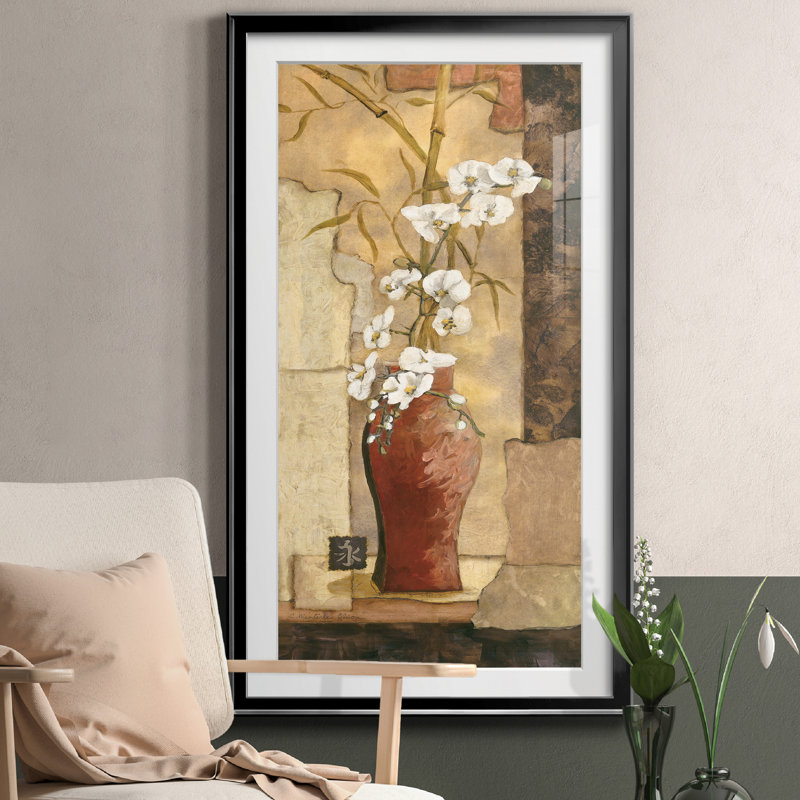 Mandarin Panneau I - Peinture encadrée, Noir, H 10,5 po x l 18,5 po x P 1,5 po