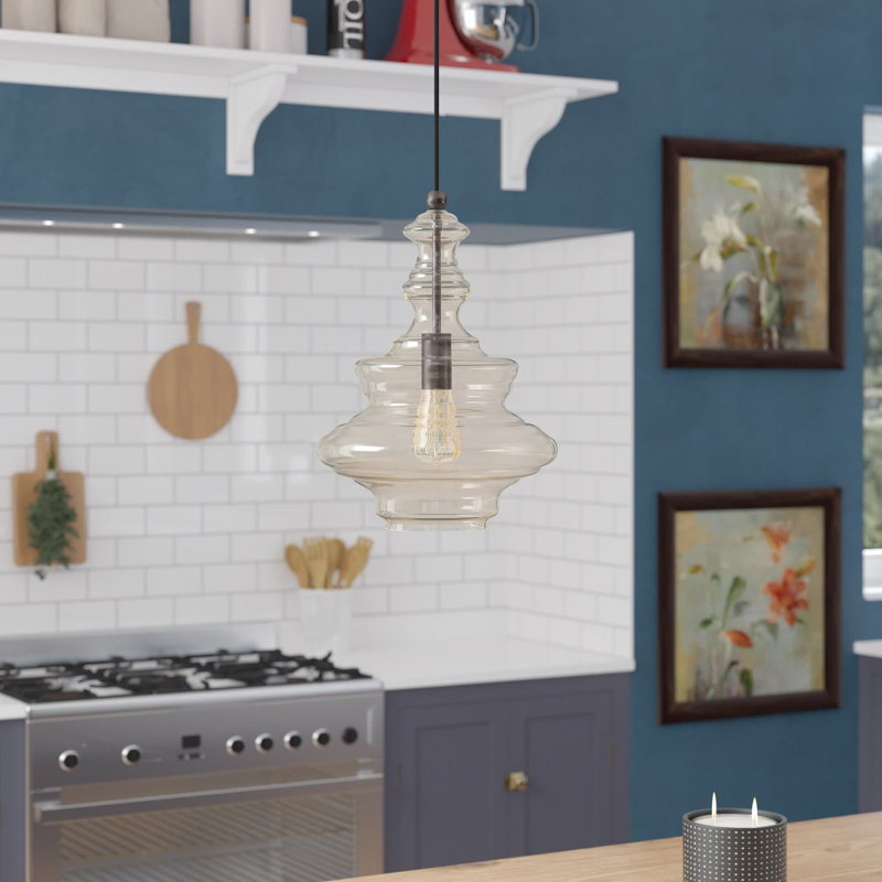 Alissya 1 - Light Pendant, English Bronze, Champagne