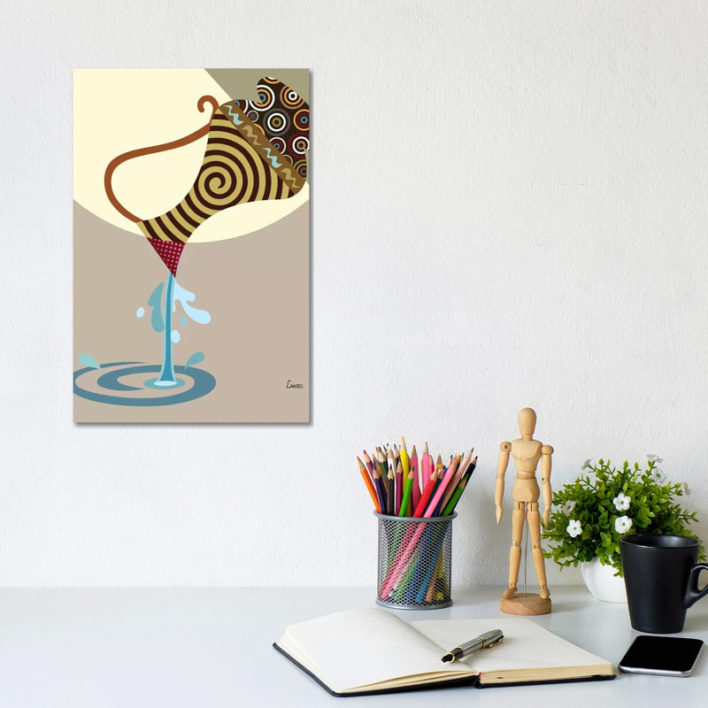 «Aquarius Zodiac» par Lanre Studio, impression sur toile tendue, H 12 po x l 8 po x P 0,75 po