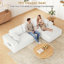 Canapé moderne modulaire en velours côtelé de 108 pouces avec design en forme de L-1158956045-1158956046