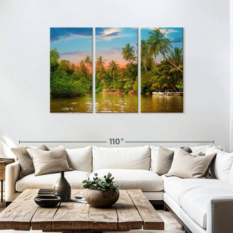 Alvord Riverside Palm Trees, 48" H x 74" W