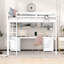Lit mezzanine avec bureau, armoires, tiroirs et plateau de chevet, station de charge-813424885