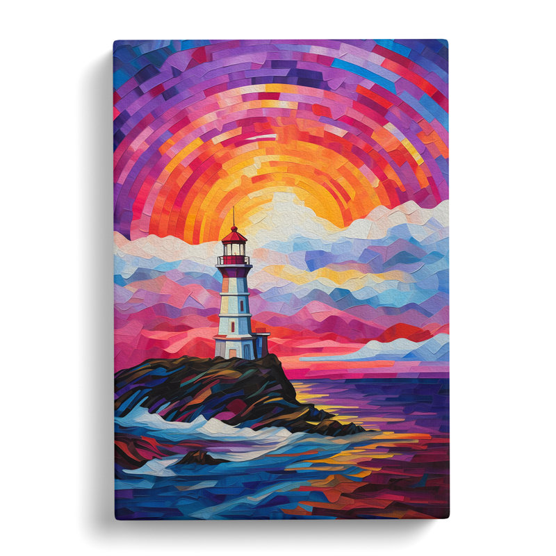 Lighthouse Colour Field - Wrapped Canvas Print, 50cm H x 35cm W x 3cm D