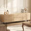 Meuble télé moderne en bois pour salon, chambre à coucher, meuble télé avec 2 armoires et 2 tiroirs