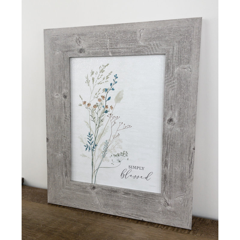 Family / Home Simply Blessed - cadre photo, Encadré gris